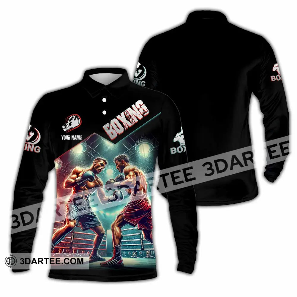 Unisex Shirt - Custom Boxing Shirt Long Sleeve Polo / S T-shirt