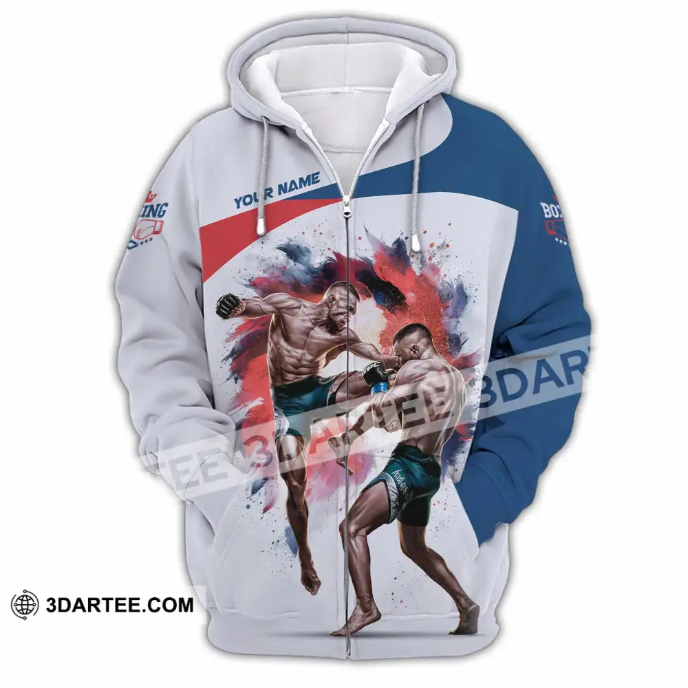 Unisex Shirt - Custom Boxing Lover Shirt Zipper Hoodie / S T-shirt