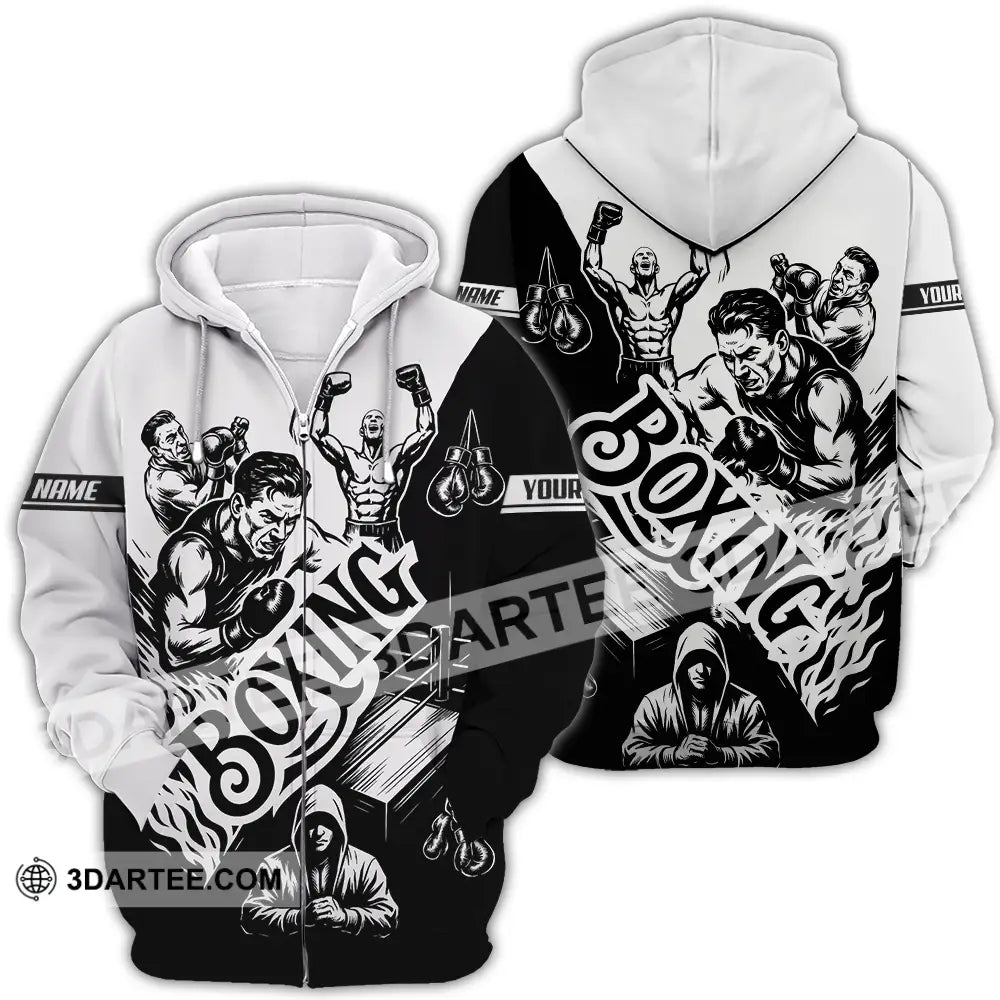 Unisex Shirt - Custom Boxing Men Shirt Zipper Hoodie / S T-shirt
