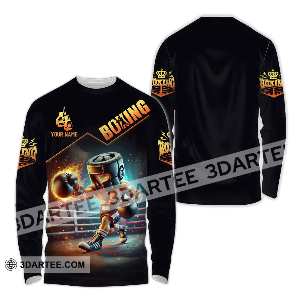 Unisex Shirt - Custom Boxing Player Shirt Long Sleeve Shirt / S T-shirt