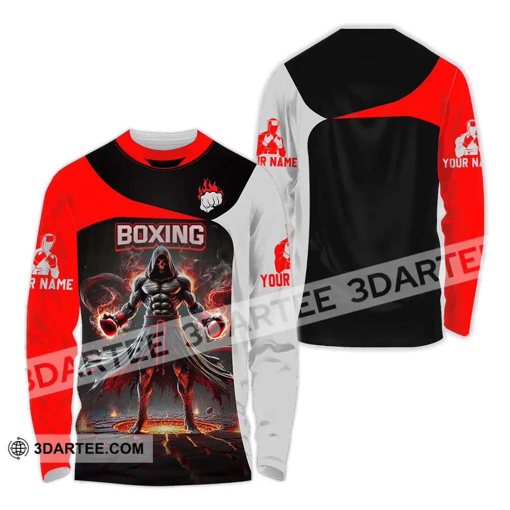 Unisex Shirt - Custom Boxing Player Shirt Long Sleeve Shirt / S T-shirt
