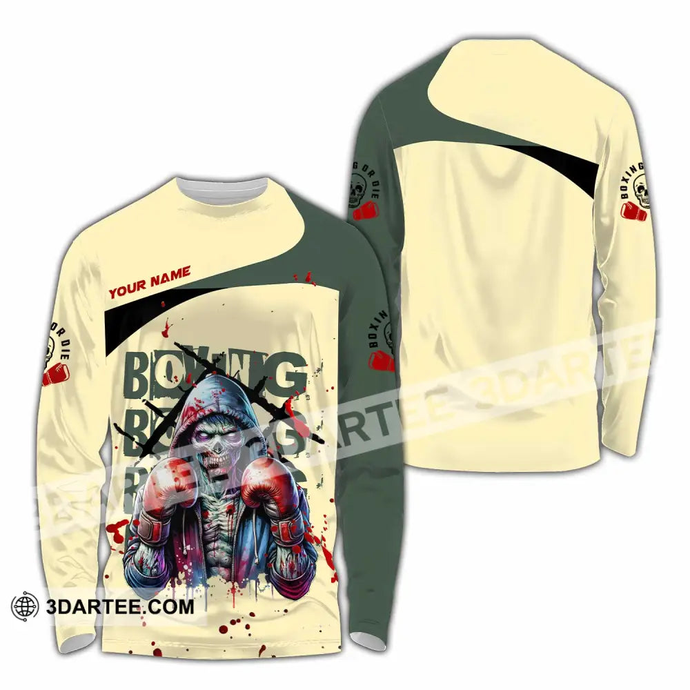 Unisex Shirt Custom Boxing Sport Shirt Long Sleeve Shirt / S T shirt