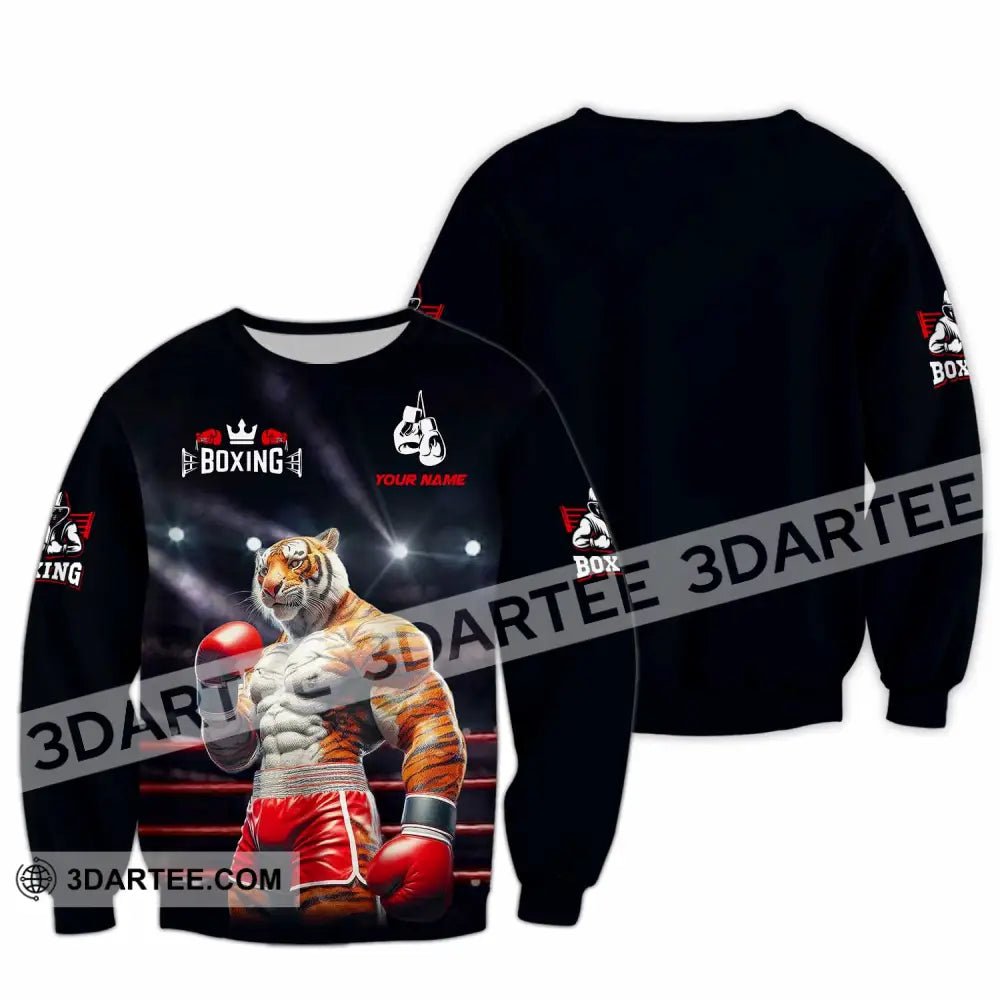 Unisex Shirt - Custom Boxing Tiger Shirt Long Sleeve / S T-shirt