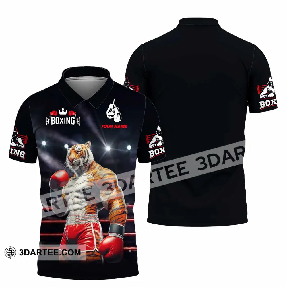 Unisex Shirt - Custom Boxing Tiger Shirt Polo Shirt / S T-shirt