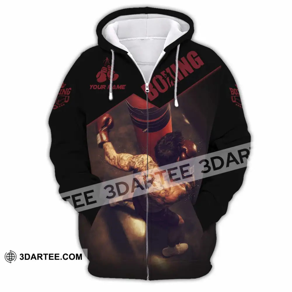 Unisex Shirt - Custom Boxing Shirt Zipper Hoodie / S T-shirt