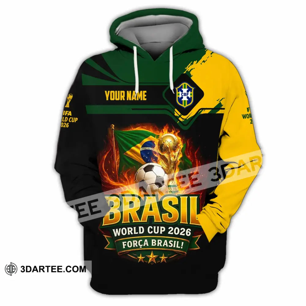Unisex Shirt - Custom Brasil World Cup 2026 3D Shirt - Hoodie / S - T-shirt