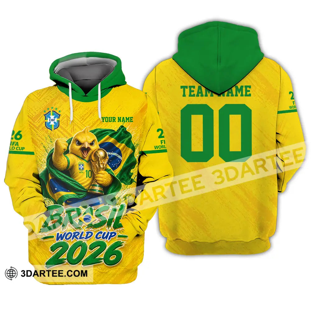 Unisex Shirt - Custom Brasil World Cup 2026 3D Shirt - Hoodie / S - T-shirt