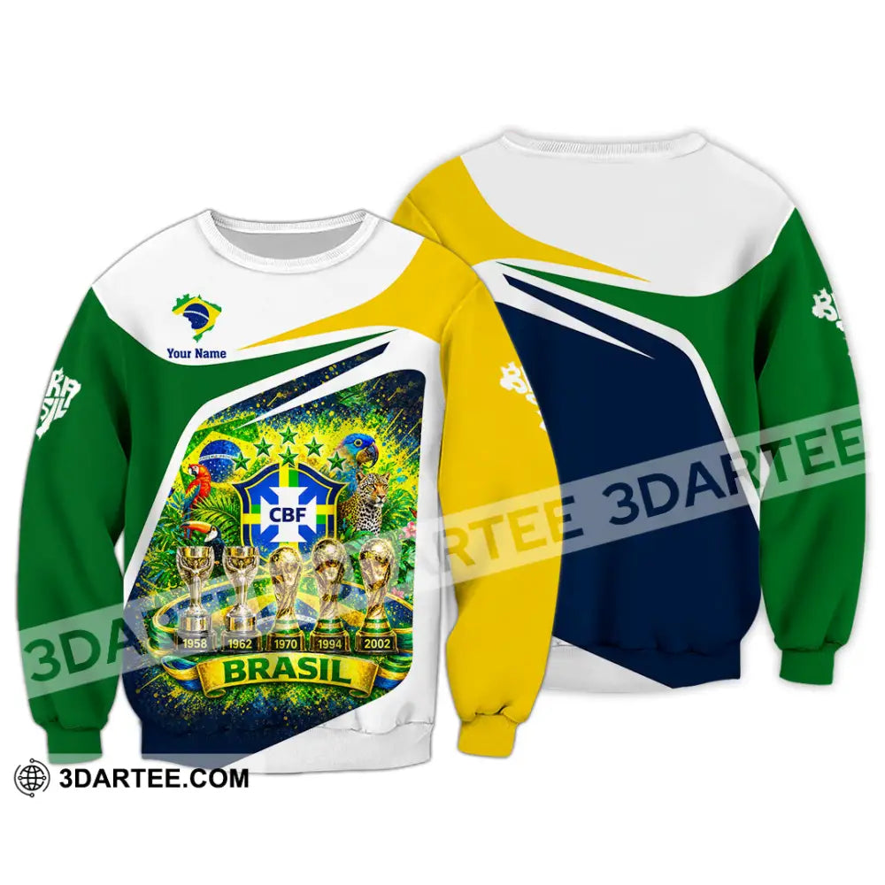 Unisex Shirt - Custom Brasil World Cup 2026 3D Shirt - Long Sleeve / S - T-shirt