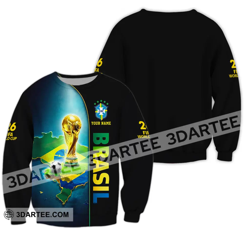 Unisex Shirt - Custom Brasil World Cup 2026 3D Shirt - Long Sleeve / S - T-shirt