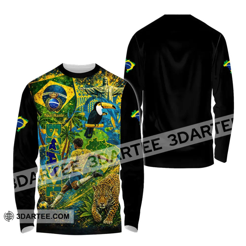 Unisex Shirt - Custom Brasil World Cup 2026 3D Shirt - Long Sleeve Shirt / S - T-shirt