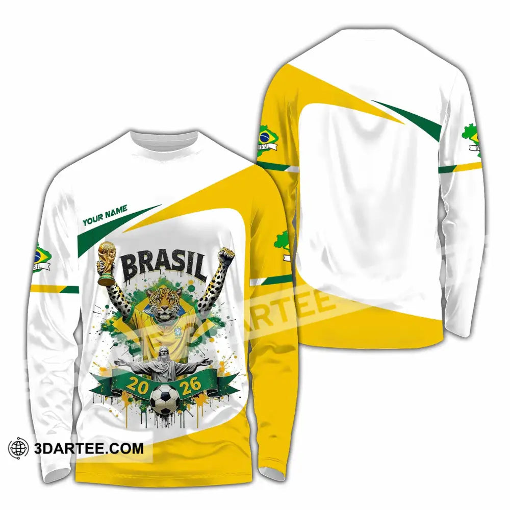 Unisex Shirt - Custom Brasil 3D Shirt Long Sleeve Shirt / S T-shirt