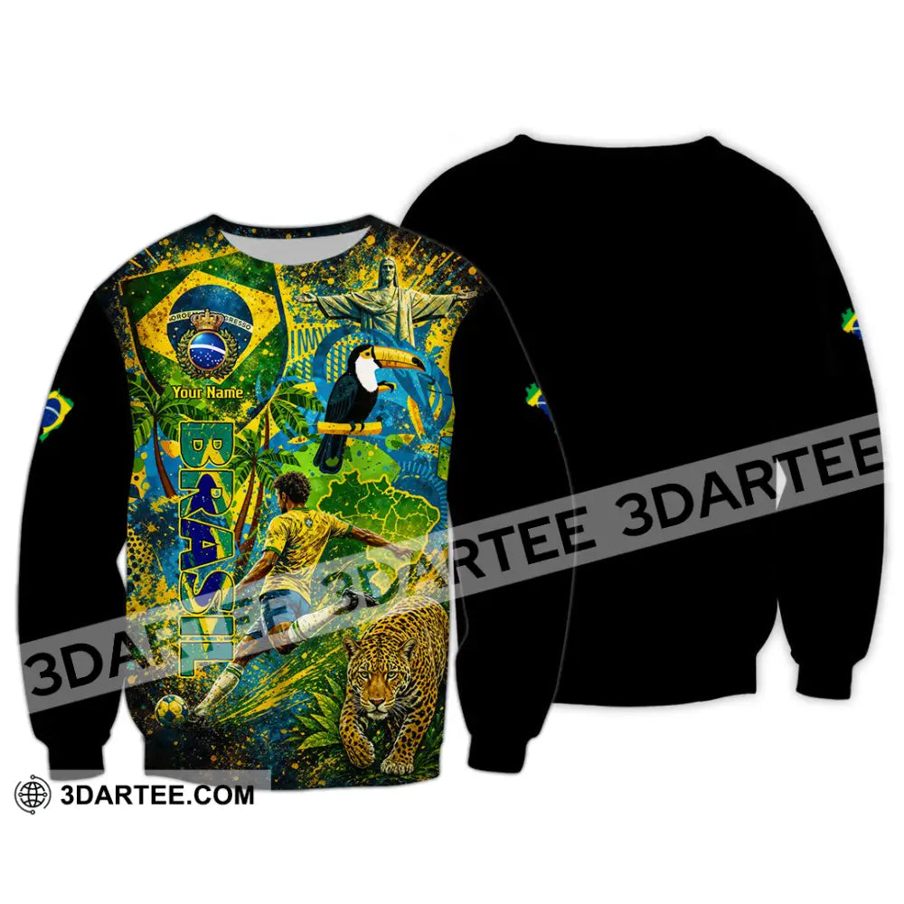 Unisex Shirt - Custom Brasil World Cup 2026 3D Shirt - Long Sleeve / S - T-shirt