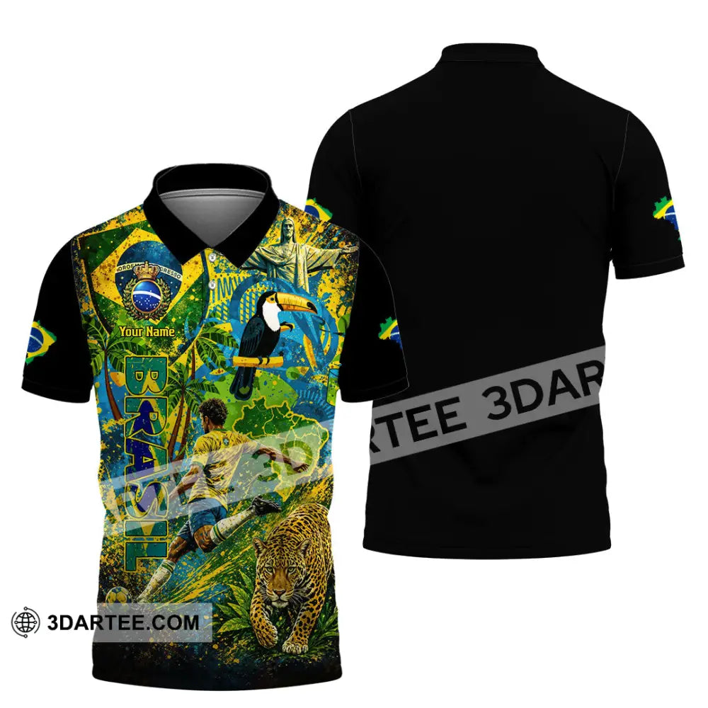 Unisex Shirt - Custom Brasil World Cup 2026 3D Shirt - Polo Shirt / S - T-shirt