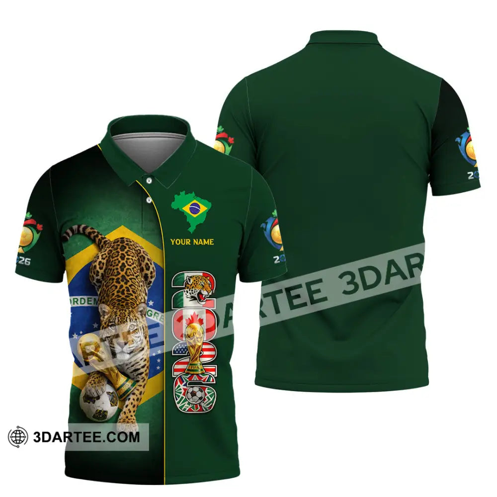 Unisex Shirt - Custom Brasil World Cup 2026 3D Shirt Polo Shirt / S T-shirt