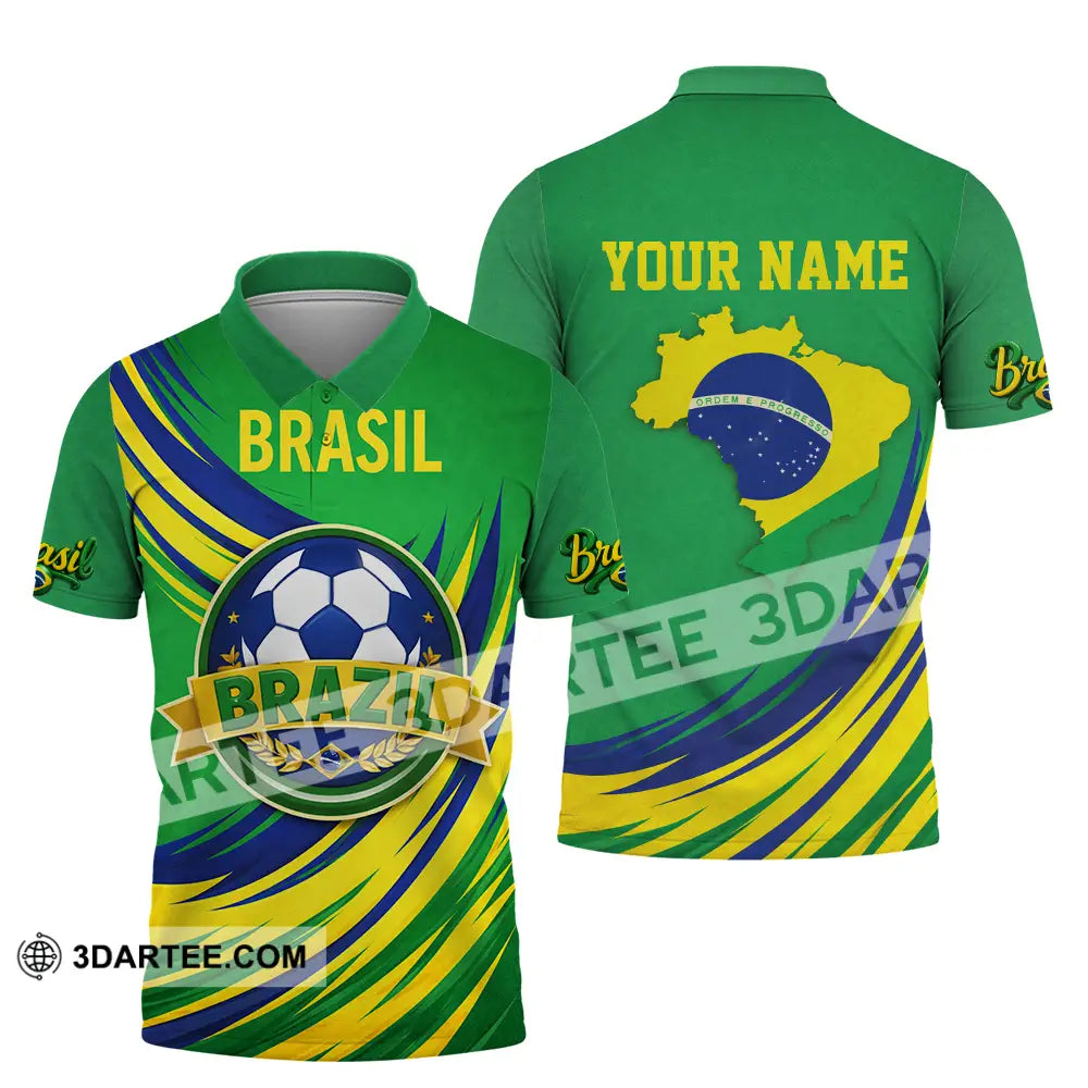 Unisex Shirt - Custom Brasil 3D Shirt Polo Shirt / S T-shirt