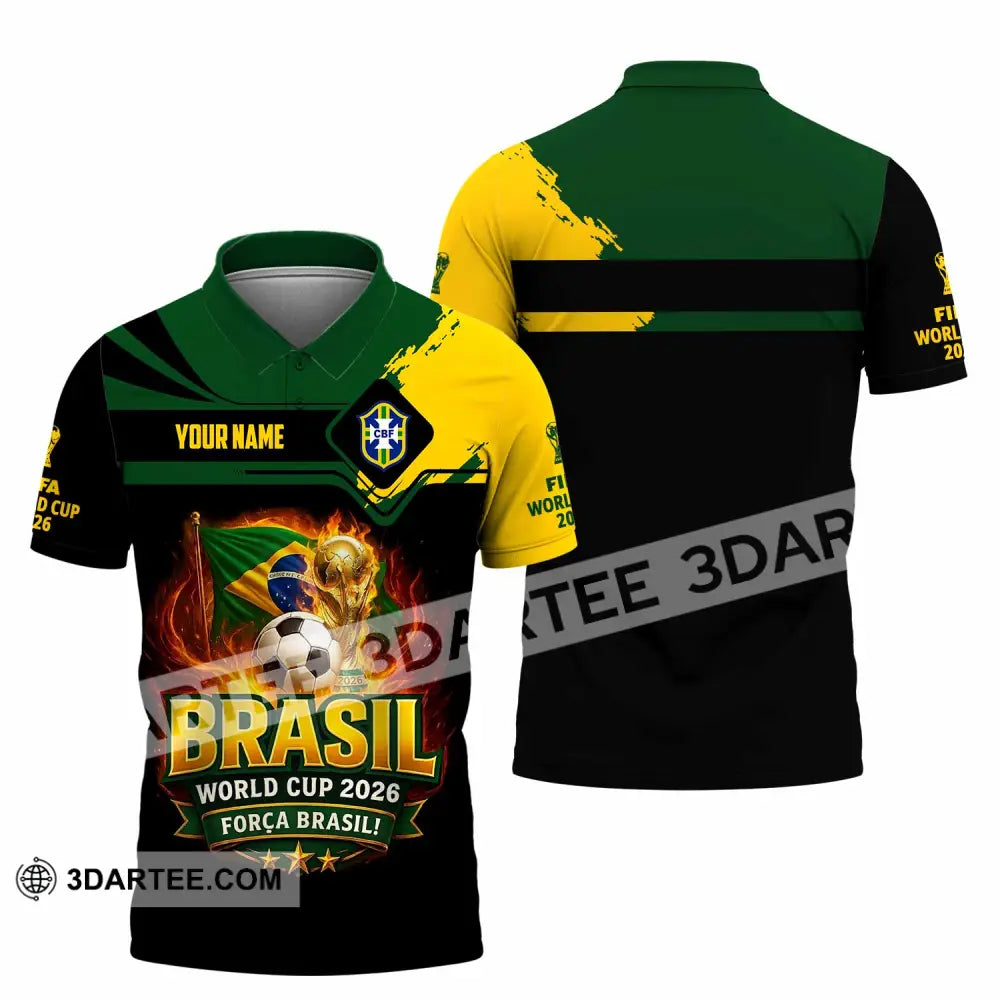 Unisex Shirt - Custom Brasil World Cup 2026 3D Shirt - Polo Shirt / S - T-shirt