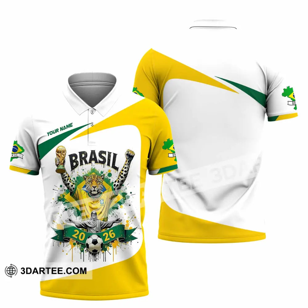 Unisex Shirt - Custom Brasil 3D Shirt Polo Shirt / S T-shirt