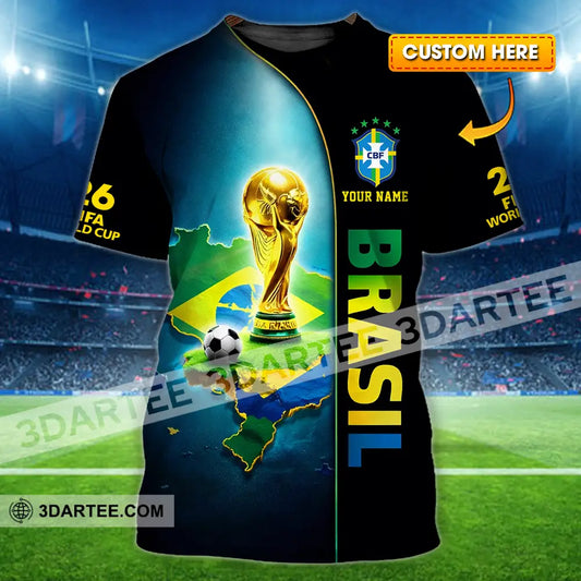 Unisex Shirt - Custom Brasil World Cup 2026 3D Shirt - T-shirt