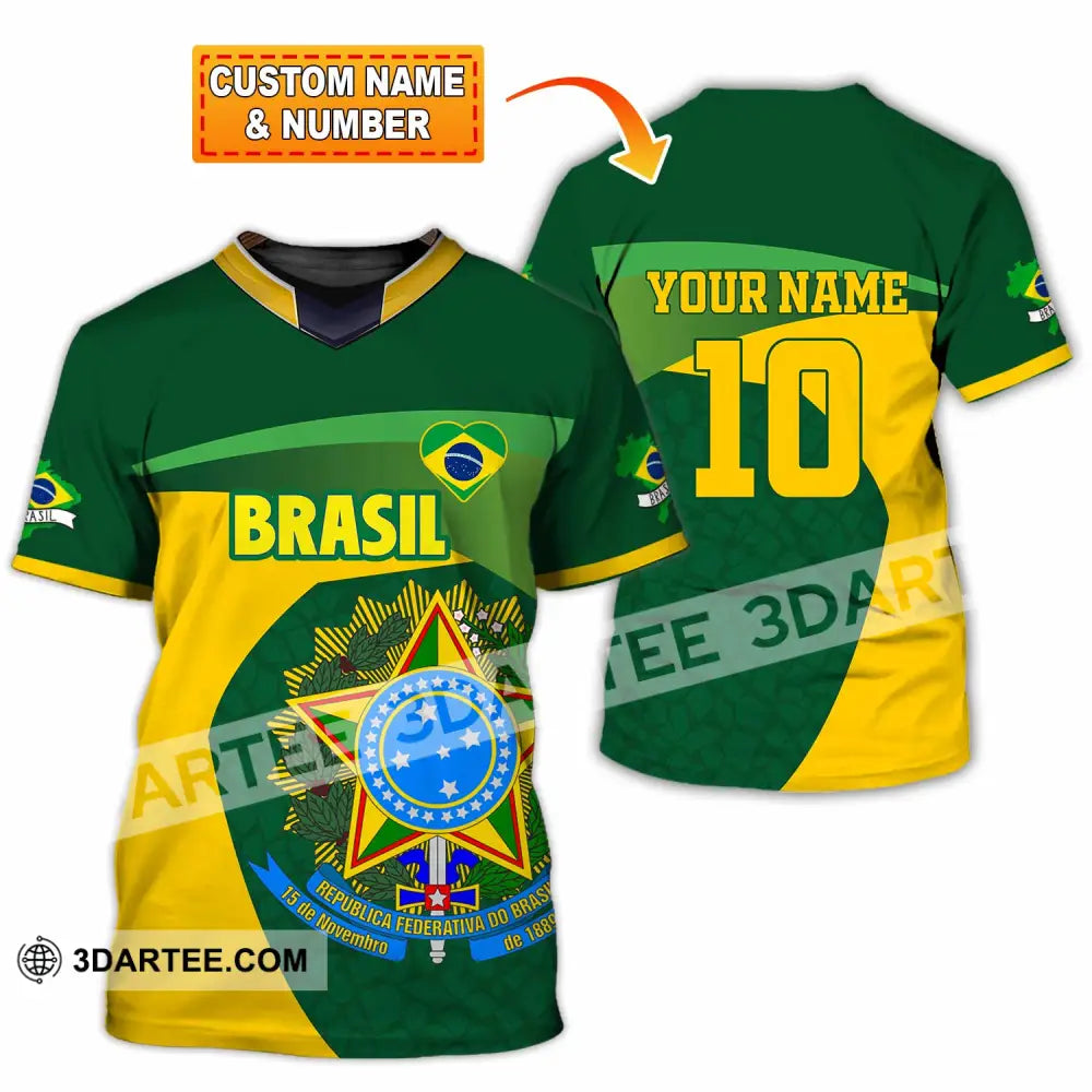 Unisex Shirt - Custom Brasil 3D Shirt T-shirt