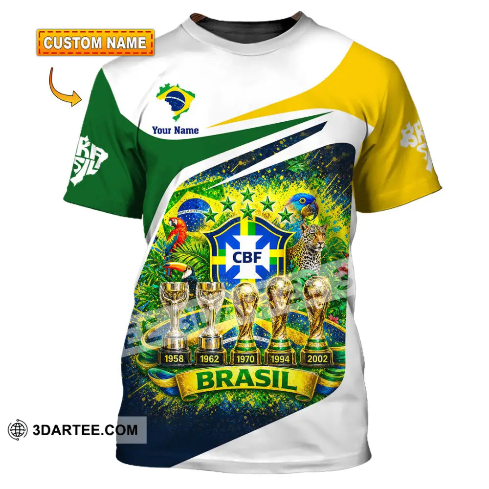 Unisex Shirt - Custom Brasil World Cup 2026 3D Shirt - T-shirt