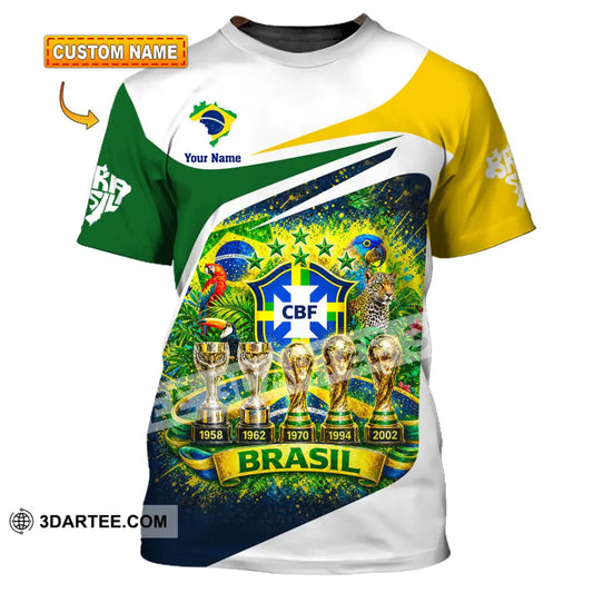 Unisex Shirt - Custom Brasil World Cup 2026 3D Shirt - T-shirt