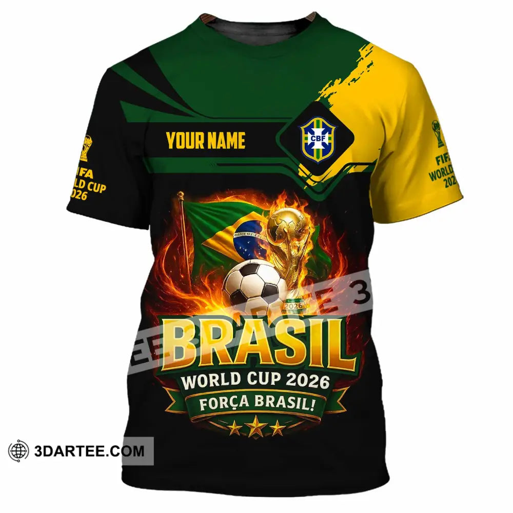 Unisex Shirt - Custom Brasil World Cup 2026 3D Shirt - T-Shirt / S - T-shirt
