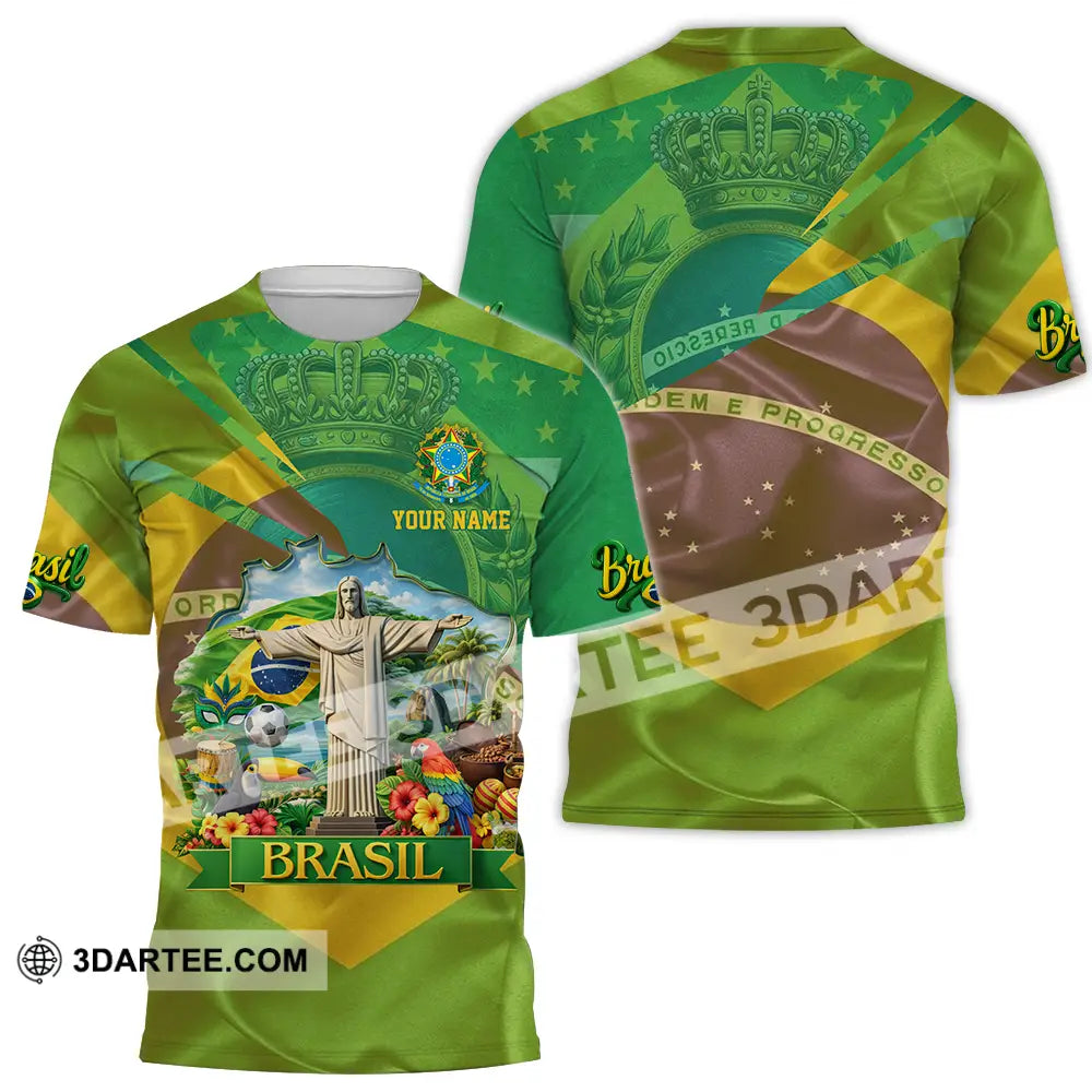 Unisex Shirt - Custom Brasil 3D Shirt T-Shirt / S T-shirt