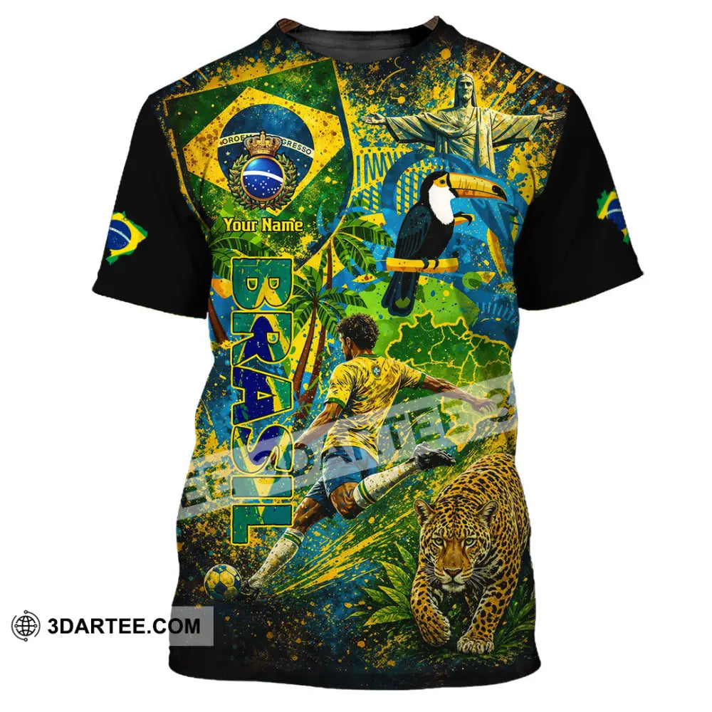 Unisex Shirt - Custom Brasil World Cup 2026 3D Shirt - T-Shirt / S - T-shirt