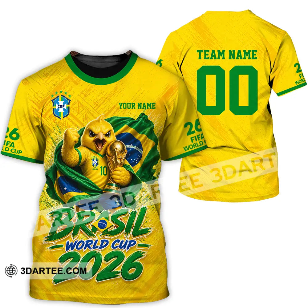 Unisex Shirt - Custom Brasil World Cup 2026 3D Shirt - T-Shirt / S - T-shirt
