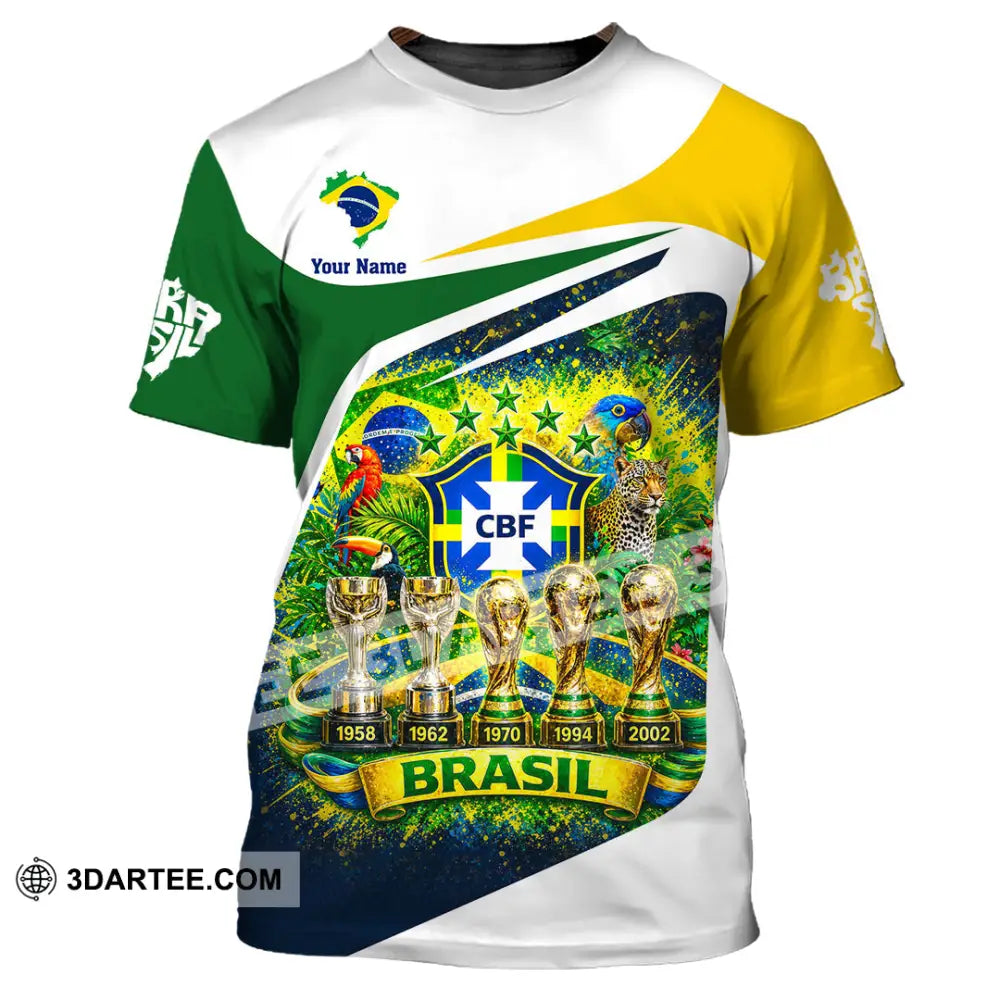 Unisex Shirt - Custom Brasil World Cup 2026 3D Shirt - T-Shirt / S - T-shirt
