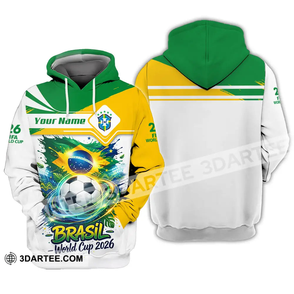 Unisex Shirt - Custom Brasil Fifa World Cup 2026 3D Shirt - Hoodie / S - T-shirt