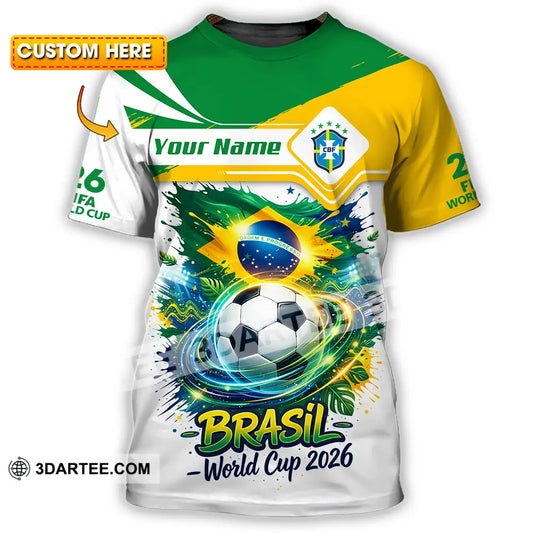 Unisex Shirt - Custom Brasil Fifa World Cup 2026 3D Shirt - T-shirt