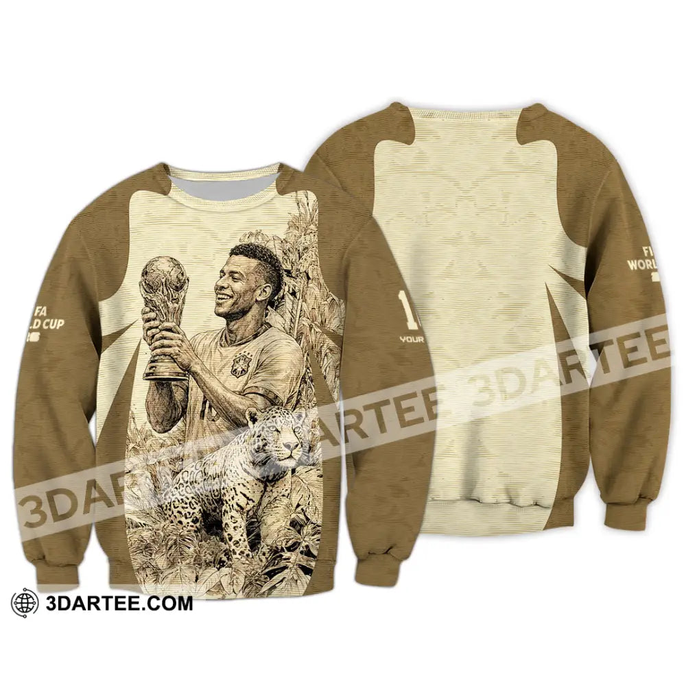 Unisex Shirt - Custom Brasil Fifa World Cup 2026 3D Shirt Long Sleeve / S T-shirt