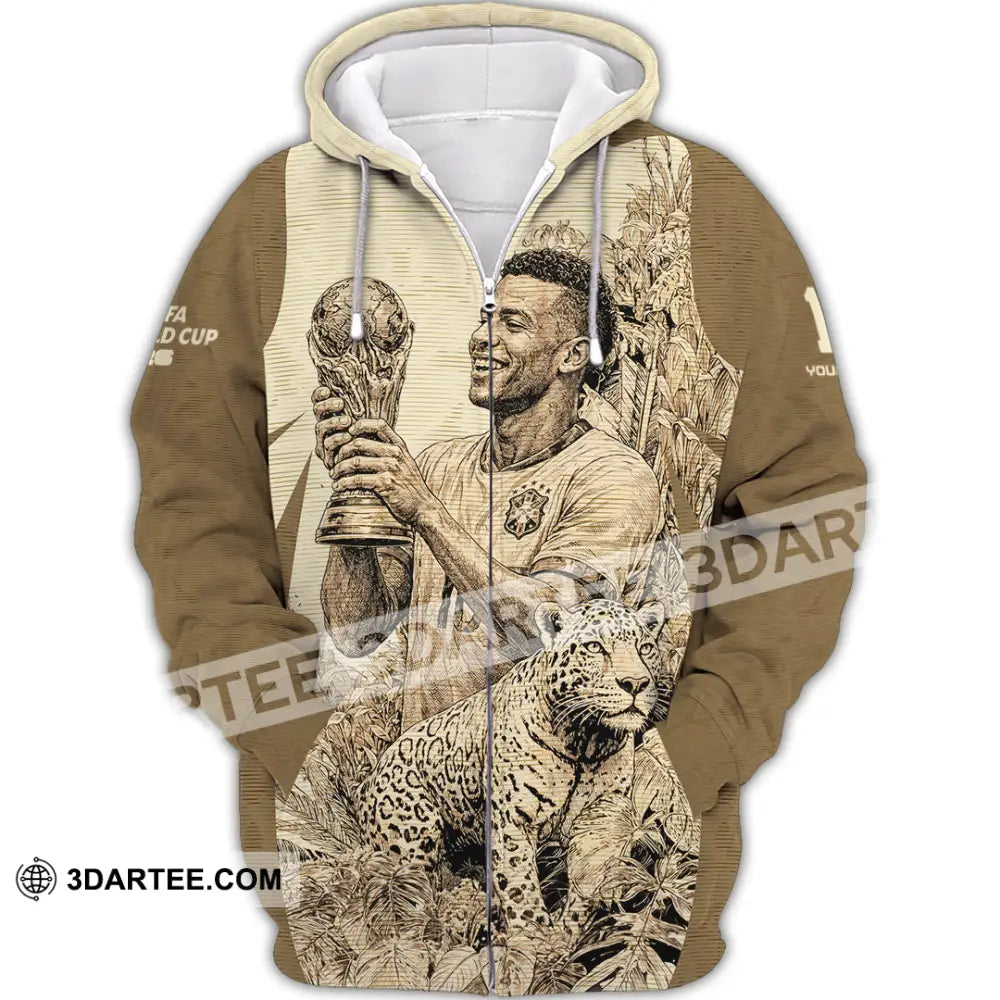 Unisex Shirt - Custom Brasil Fifa World Cup 2026 3D Shirt Zipper Hoodie / S T-shirt