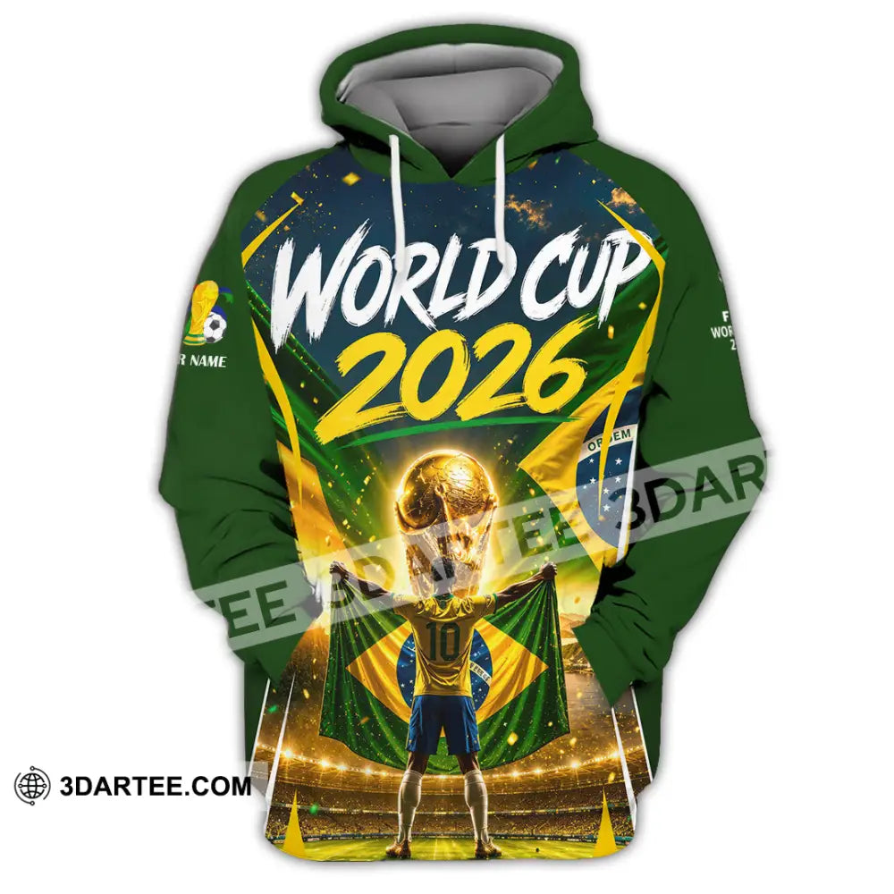 Unisex Shirt - Custom Brasil World Cup 2026 Shirt - Hoodie / S - T-shirt