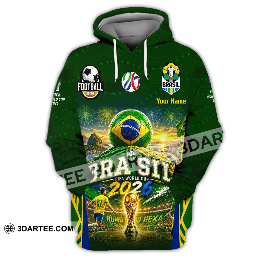 Unisex Shirt - Custom Brasil World Cup 2026 Shirt - Hoodie / S - T-shirt