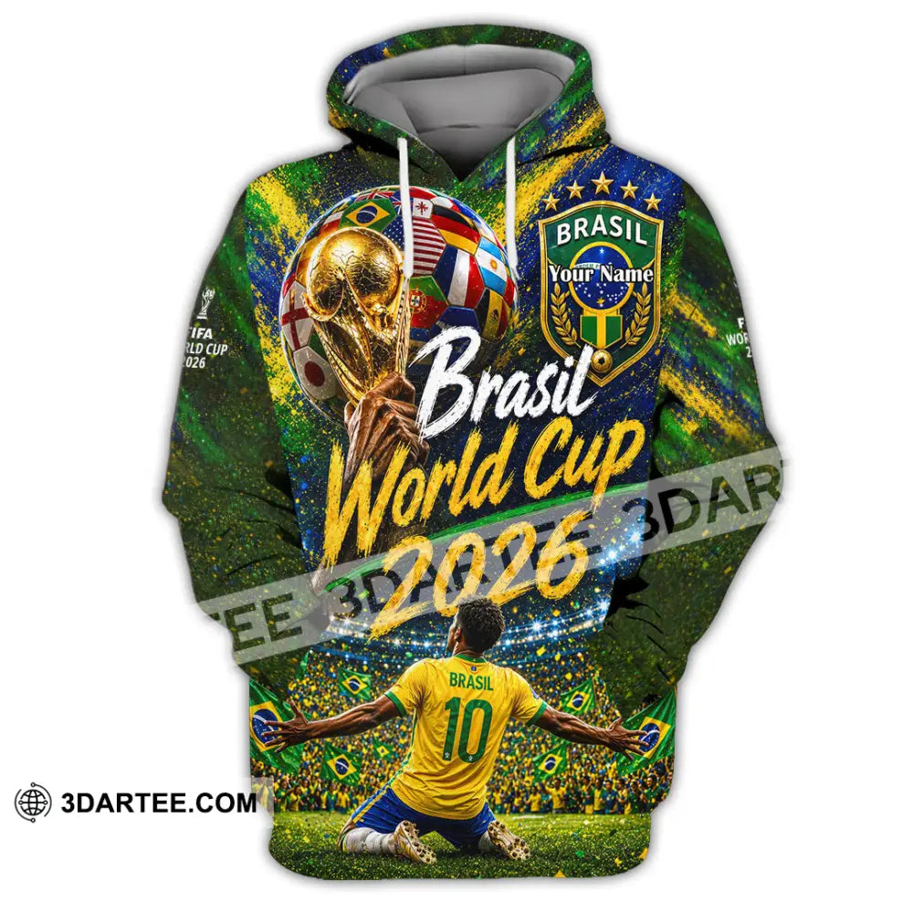Unisex Shirt - Custom Brasil World Cup 2026 Shirt - Hoodie / S - T-shirt