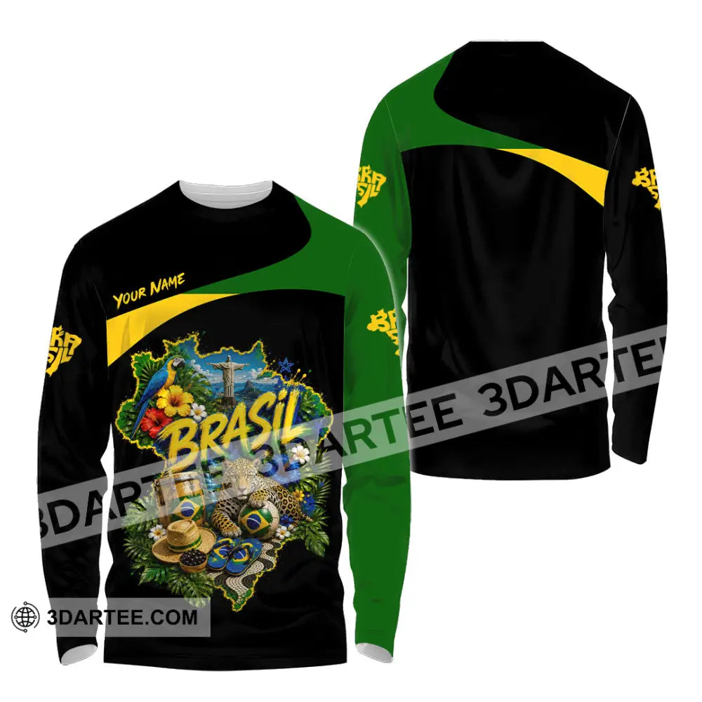 Unisex Shirt - Custom Brasil Shirt - Long Sleeve Shirt / S - T-shirt