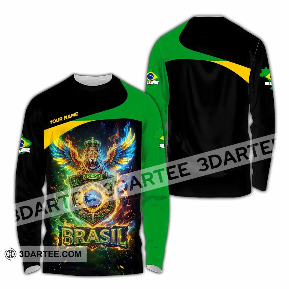 Unisex Shirt - Custom Brasil Shirt - Long Sleeve Shirt / S - T-shirt