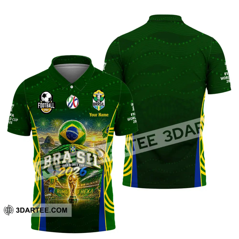 Unisex Shirt - Custom Brasil World Cup 2026 Shirt - Polo Shirt / S - T-shirt