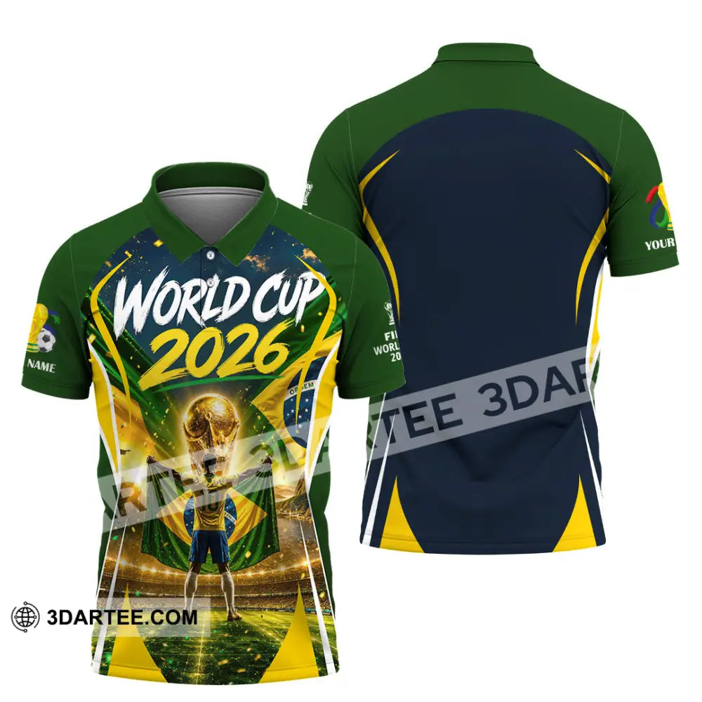 Unisex Shirt - Custom Brasil World Cup 2026 Shirt - Polo Shirt / S - T-shirt