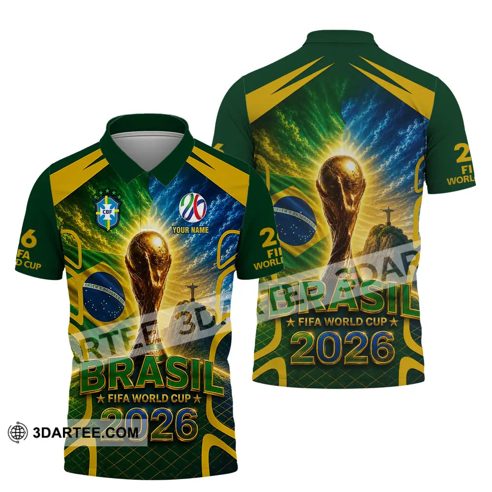 Unisex Shirt - Custom Brasil World Cup 2026 Shirt - Polo Shirt / S - T-shirt