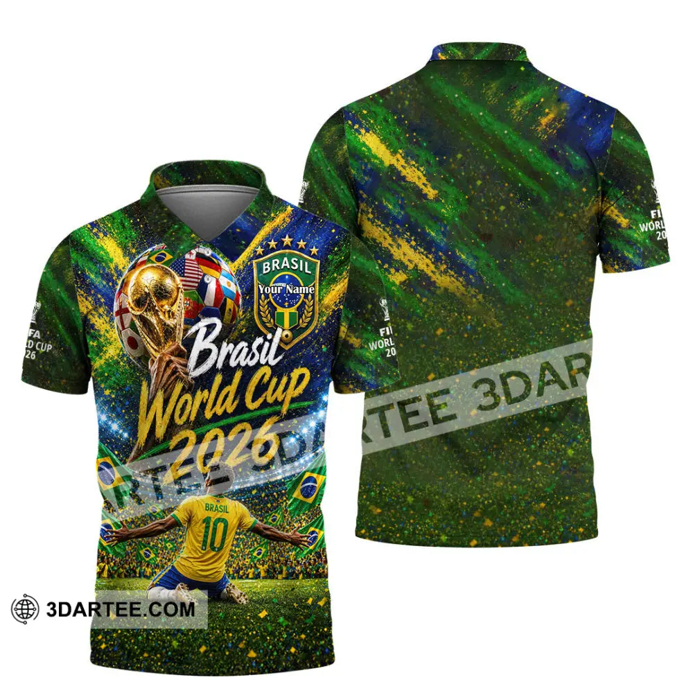 Unisex Shirt - Custom Brasil World Cup 2026 Shirt - Polo Shirt / S - T-shirt