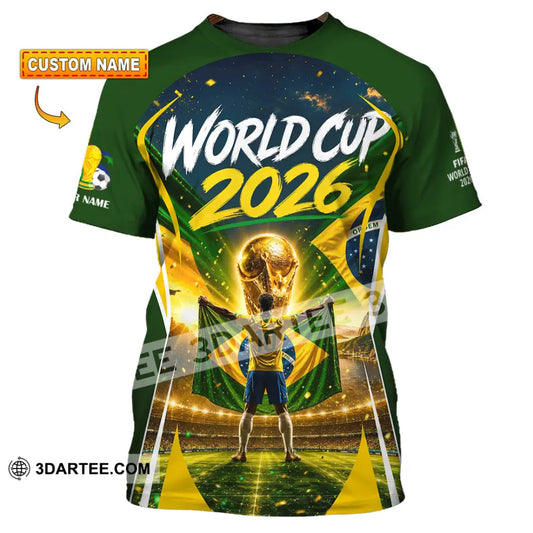 Unisex Shirt - Custom Brasil World Cup 2026 Shirt - T-shirt