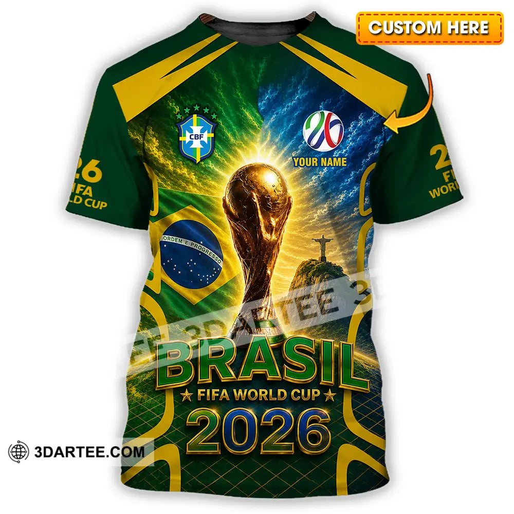 Unisex Shirt - Custom Brasil World Cup 2026 Shirt - T-shirt