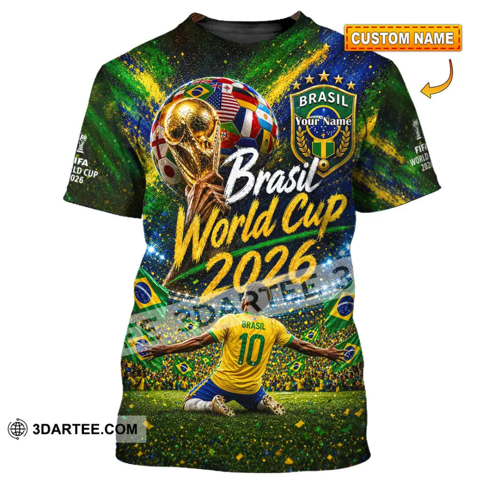 Unisex Shirt - Custom Brasil World Cup 2026 Shirt - T-shirt