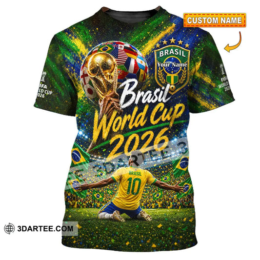 Unisex Shirt - Custom Brasil World Cup 2026 Shirt - T-shirt