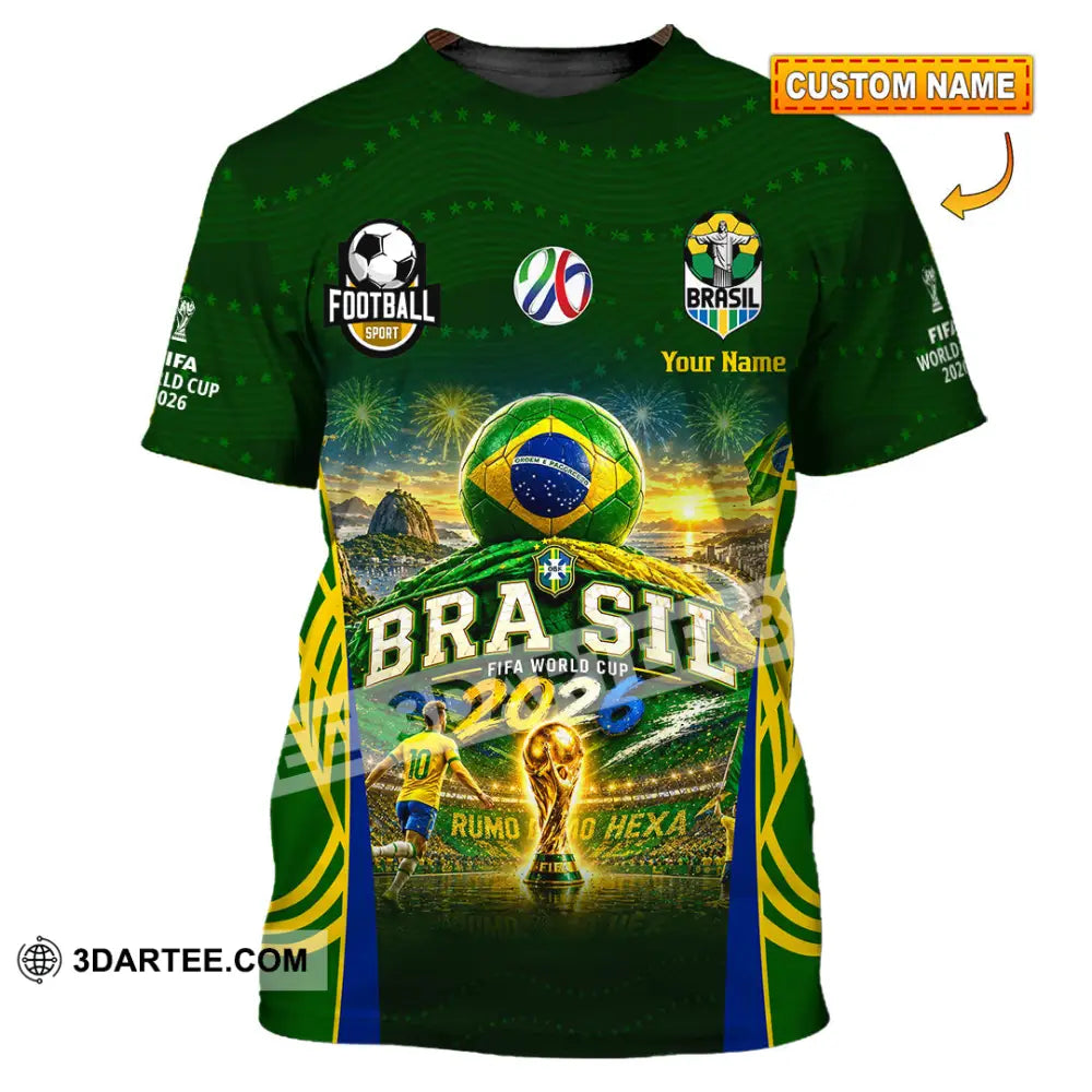 Unisex Shirt - Custom Brasil World Cup 2026 Shirt - T-shirt