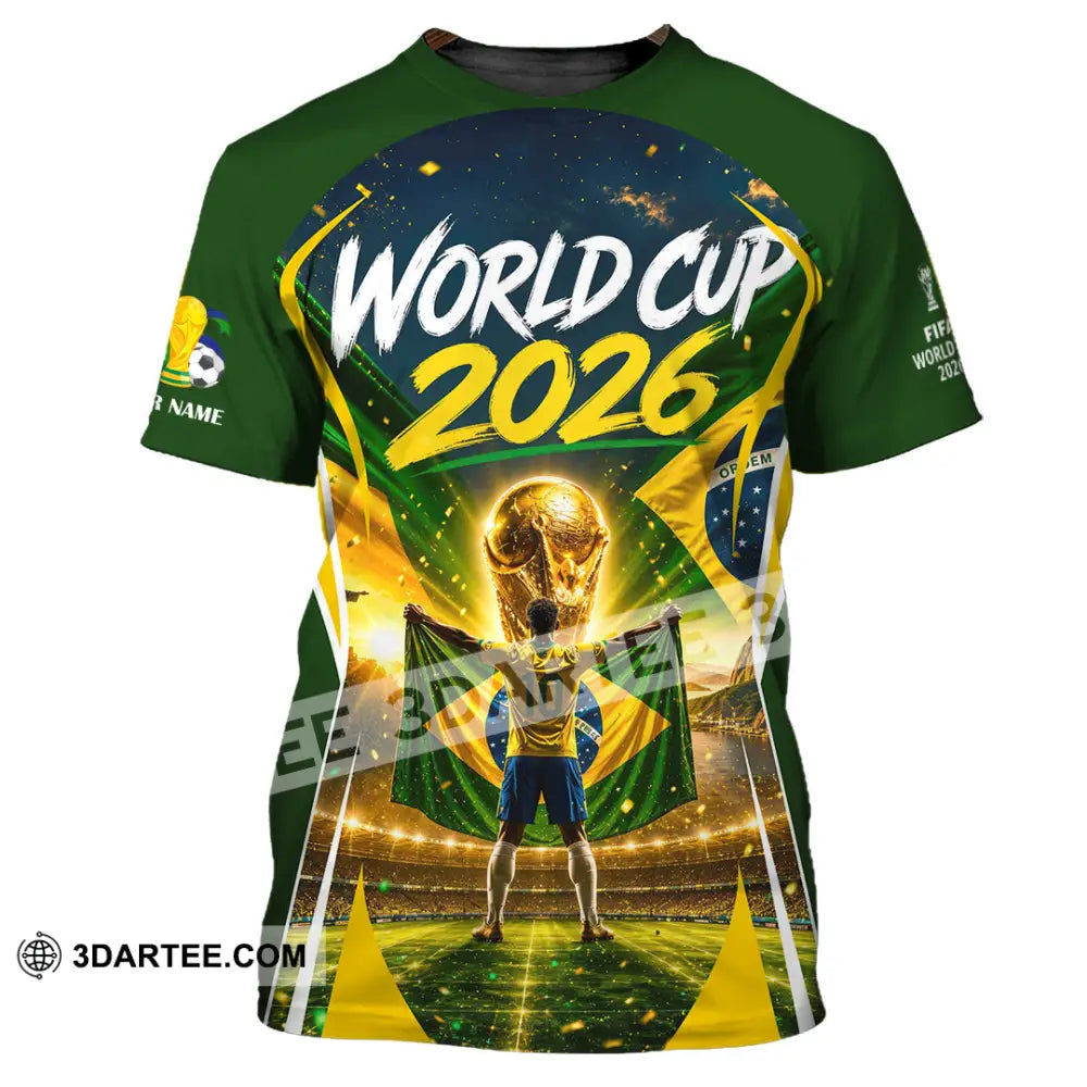 Unisex Shirt - Custom Brasil World Cup 2026 Shirt - T-Shirt / S - T-shirt