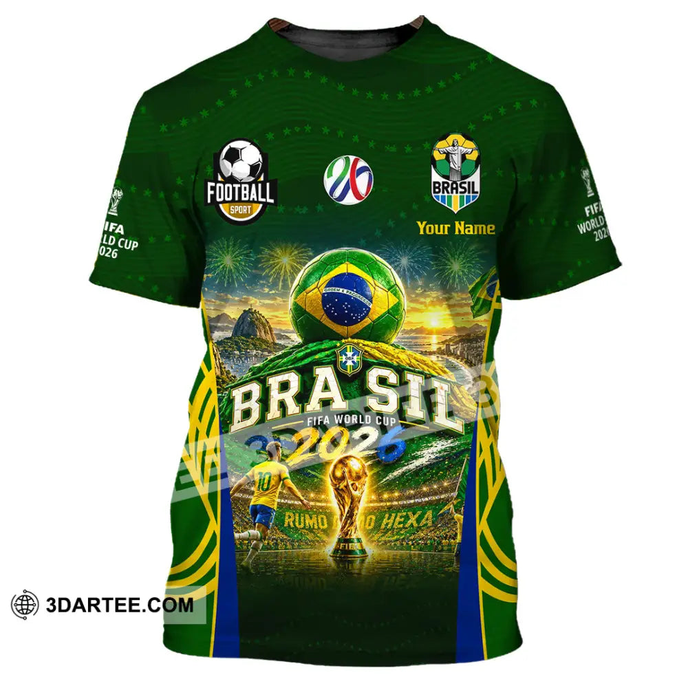 Unisex Shirt - Custom Brasil World Cup 2026 Shirt - T-Shirt / S - T-shirt